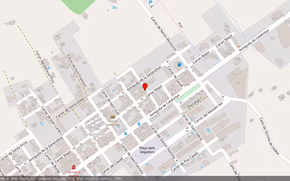 Mapa de Subasta Inmueble (Vivienda) en L'aldea, Tarragona