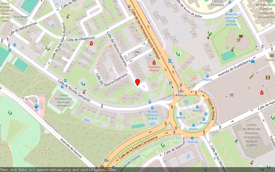 Mapa de Subasta Inmueble (Garaje) en Madrid