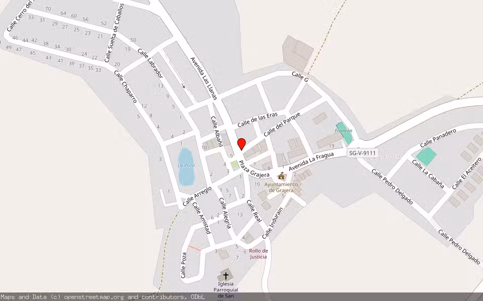 Mapa de Subasta Inmueble (Garaje) en Grajera, Segovia