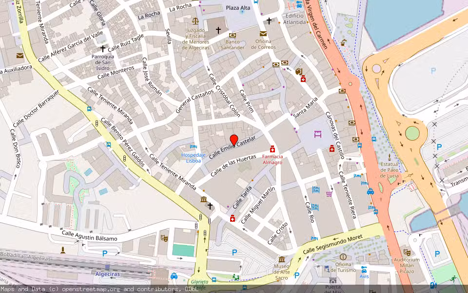 Mapa de Subasta Inmueble (Local comercial) en Algeciras, Cádiz
