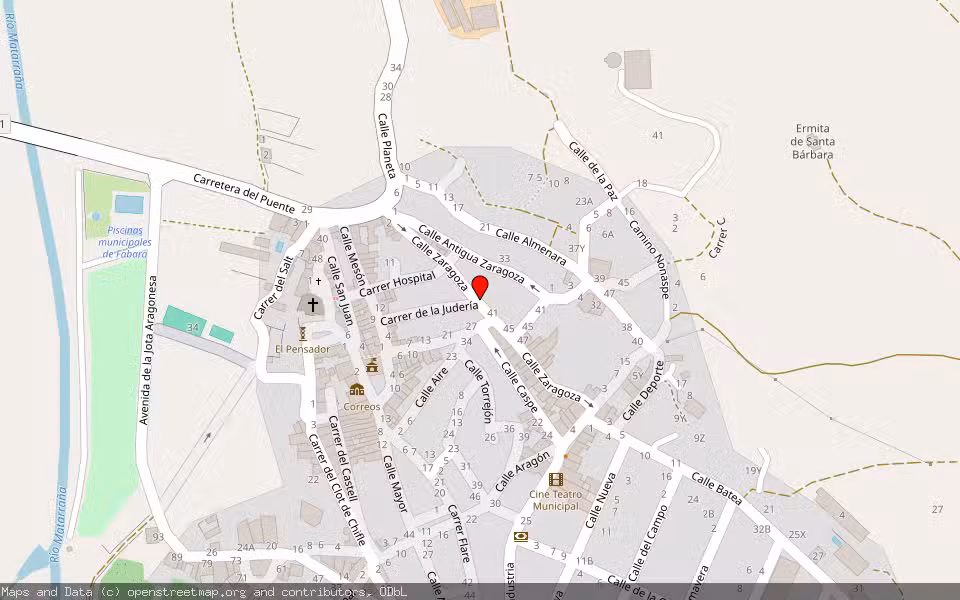 Mapa de Subasta Inmueble (Solar) en Fabara, Zaragoza