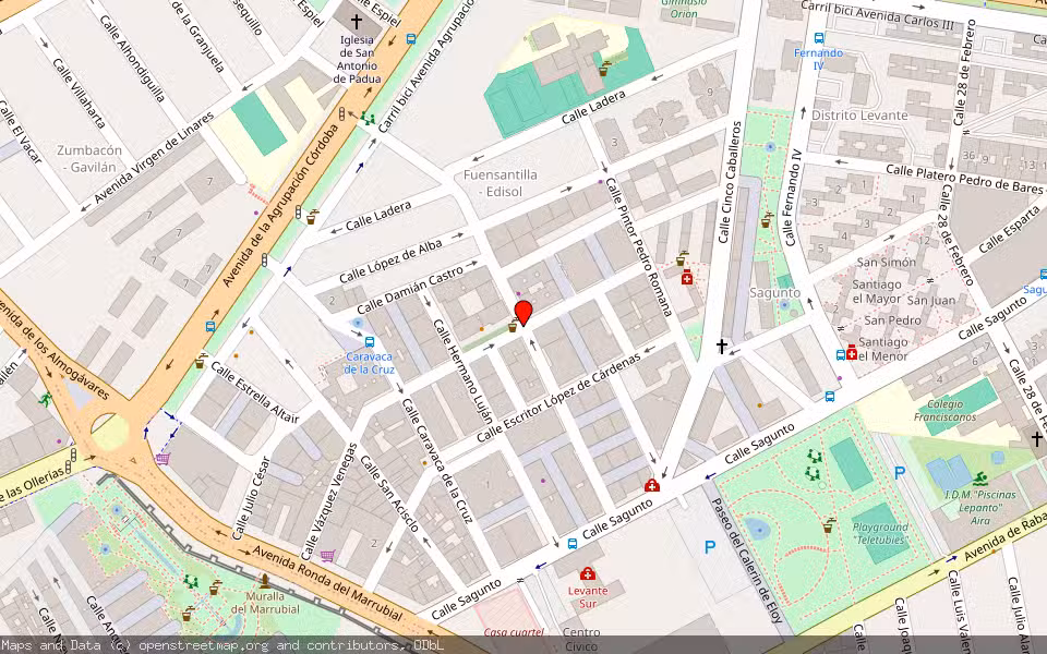Mapa de Subasta Inmueble (Vivienda) en Cordoba, Córdoba