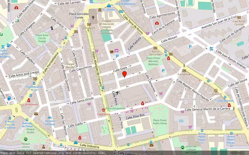 Mapa de Subasta Inmueble (Garaje) en Murcia