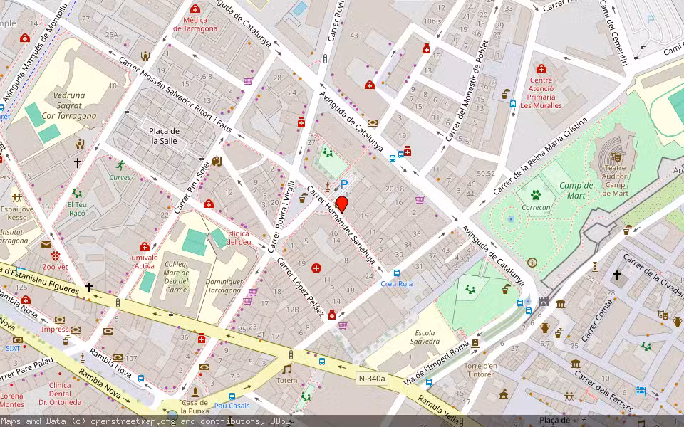 Mapa de Subasta Inmueble (Vivienda) en T, Tarragona