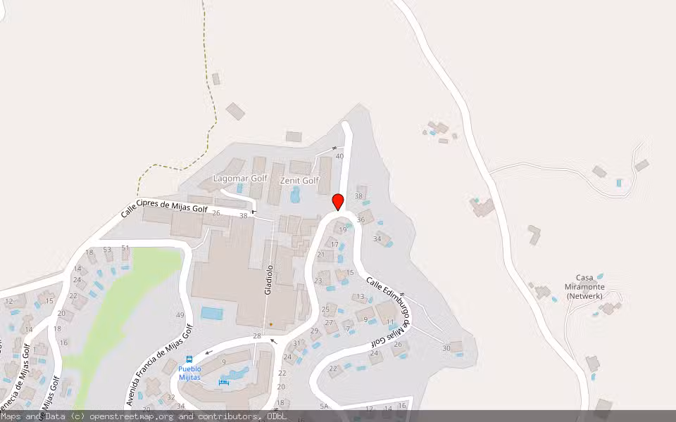 Mapa de Subasta Inmueble (Vivienda) en Mijas, Málaga