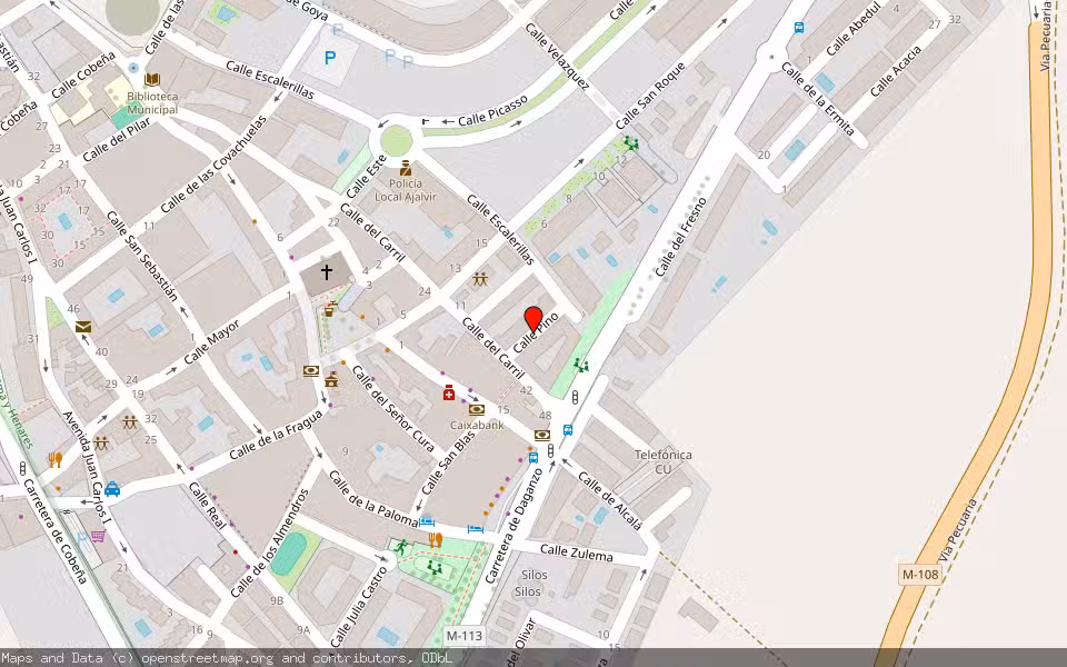 Mapa de Subasta Inmueble (Vivienda) en Ajalvir, Madrid