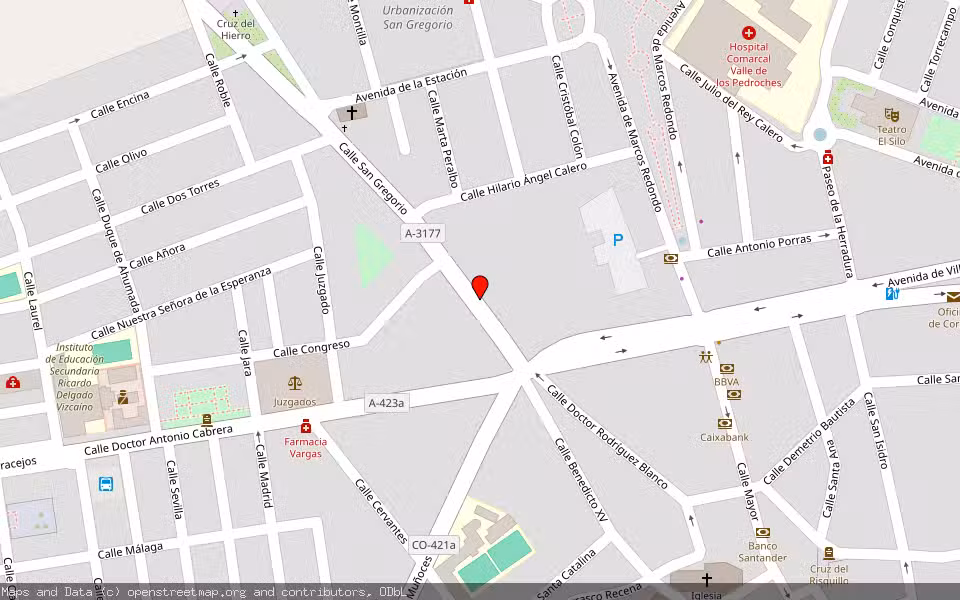 Mapa de Subasta Inmueble (Vivienda) en Pozoblanco, Córdoba