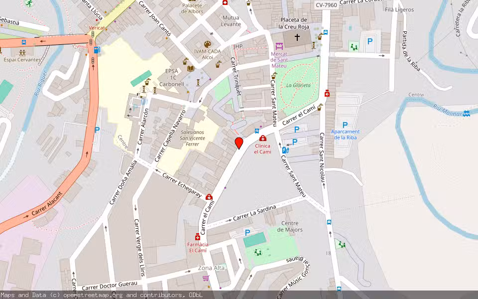 Mapa de Subasta Inmueble (Nave industrial) en Alcoy, Alicante/Alacant