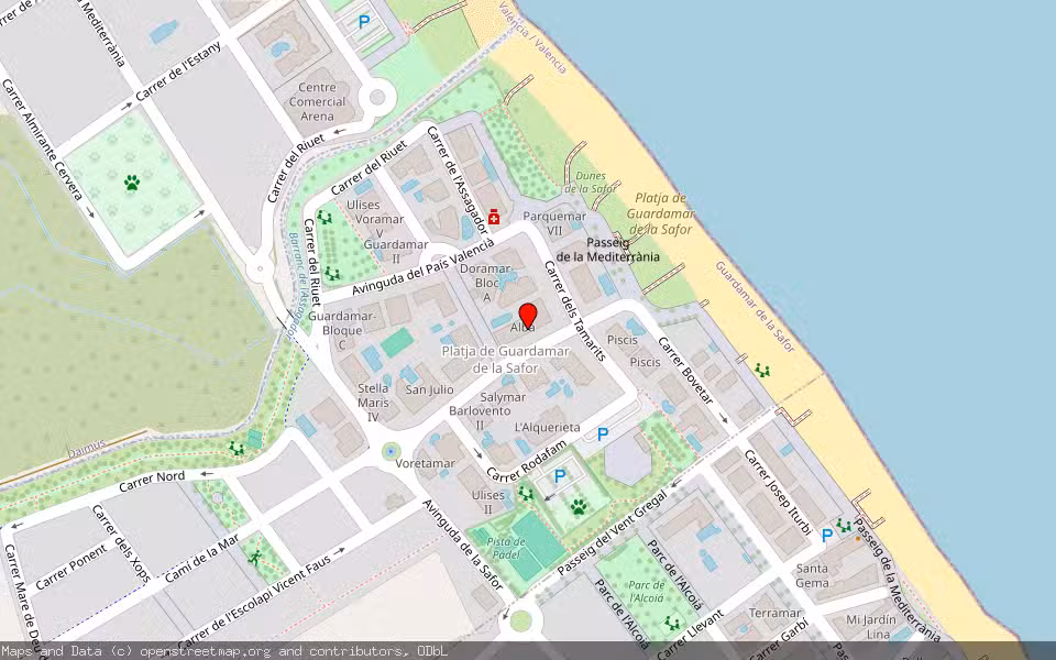Mapa de Subasta Inmueble (Otros) en Guardamar De La Safor, Valencia/València