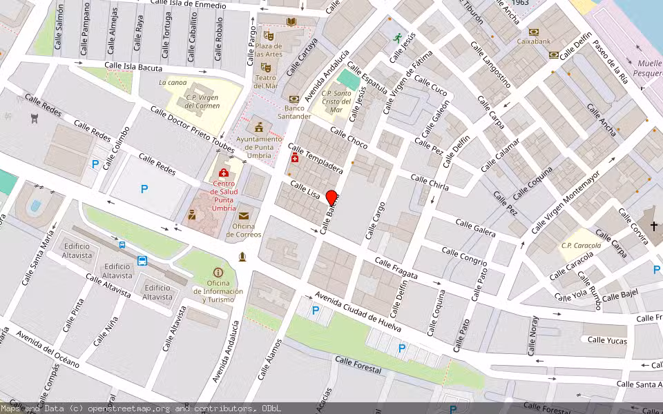 Mapa de Subasta Inmueble (Garaje) en Punta Umbria, Huelva