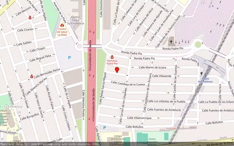 Mapa de Subasta Inmueble (Vivienda) en Sevilla