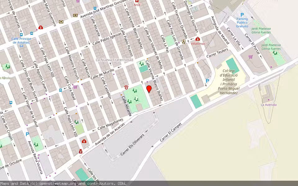 Mapa de Subasta Inmueble (Vivienda) en Elda, Alicante/Alacant