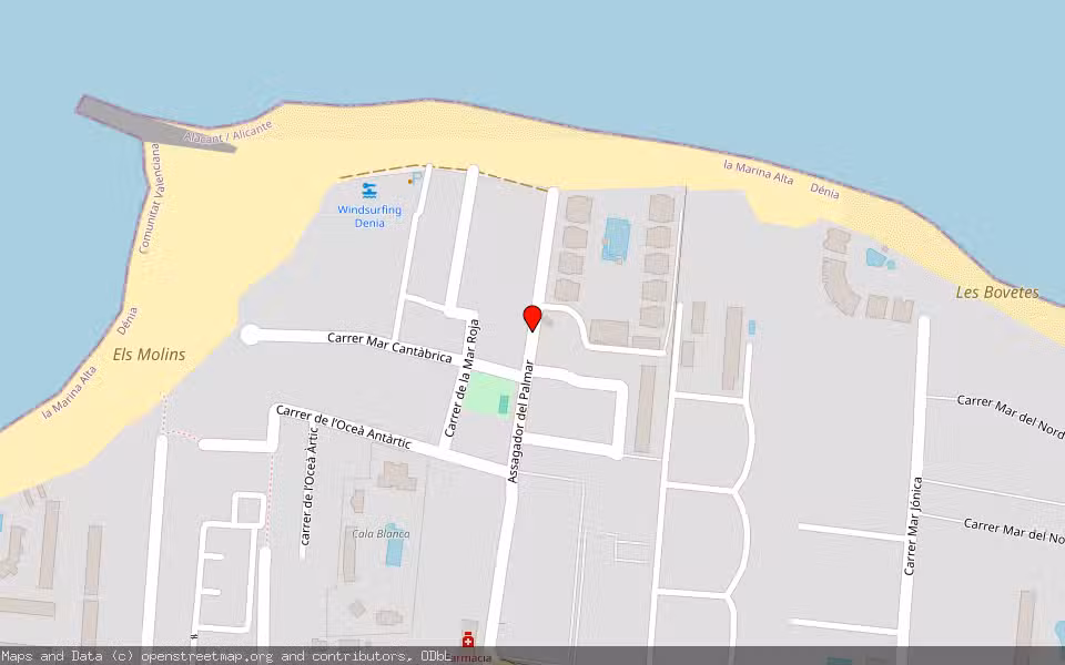 Mapa de Subasta Inmueble (Garaje) en Dénia, Alicante/Alacant