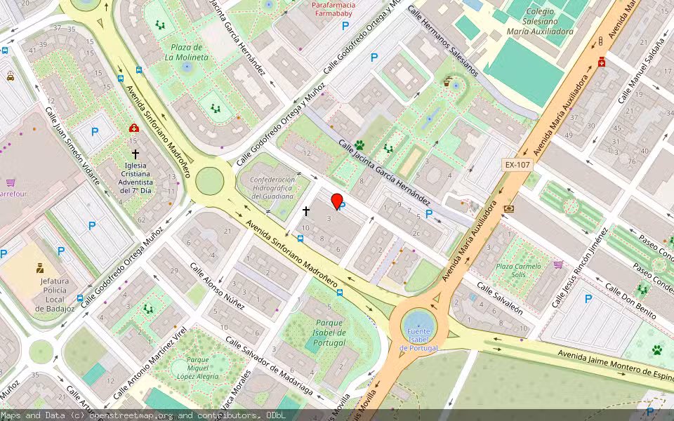 Mapa de Subasta Inmueble (Local comercial) en Badajoz