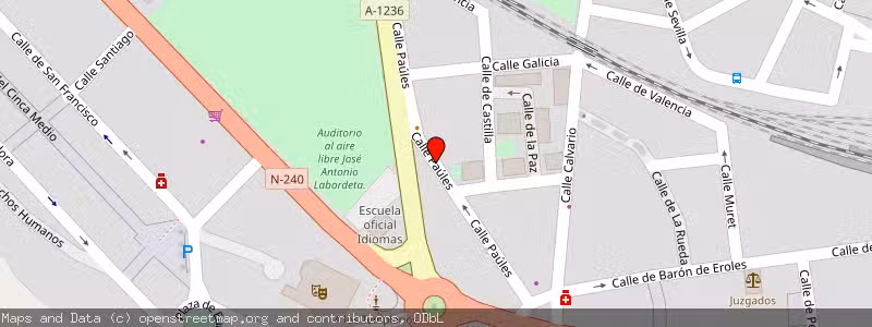 Mapa de Subasta de Inmueble (Nave industrial) en Monzon, Huesca 