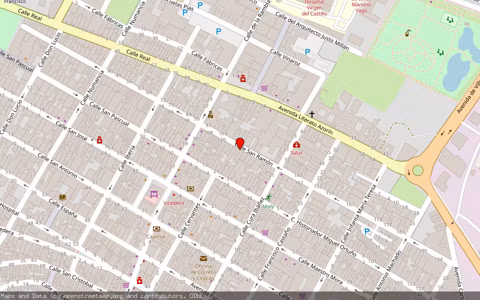 Mapa de Subasta Inmueble (Garaje) en Yecla, Murcia