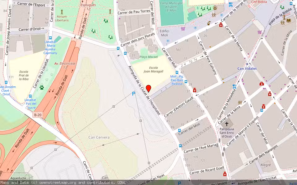 Mapa de Subasta Inmueble (Vivienda) en Hospitalet De Llobregat, Barcelona