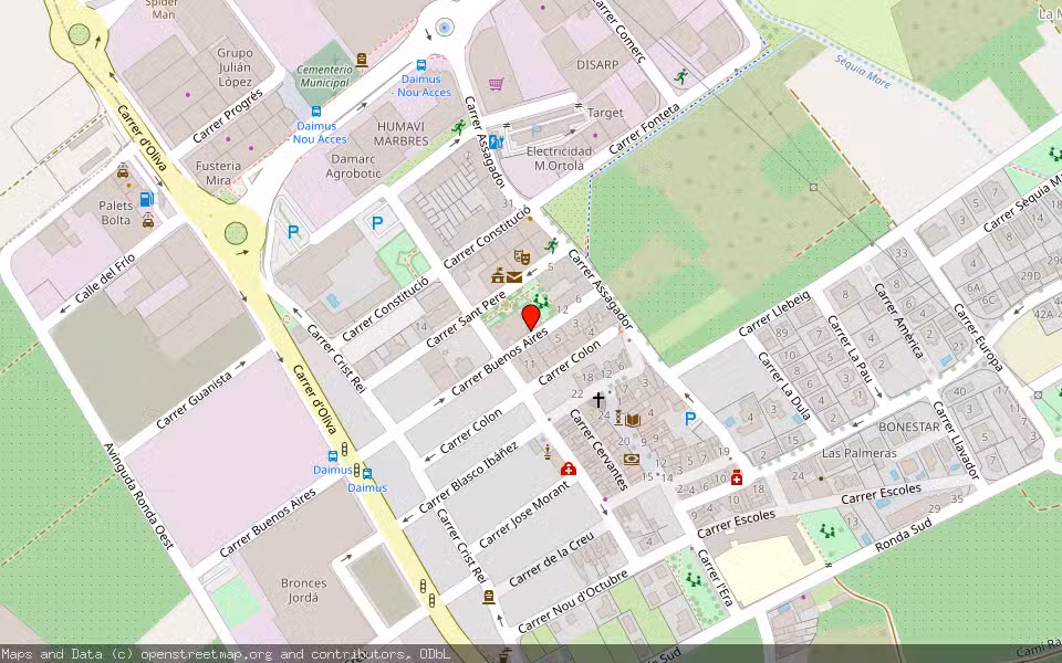 Mapa de Subasta Inmueble (Vivienda) en Daimús, Valencia/València
