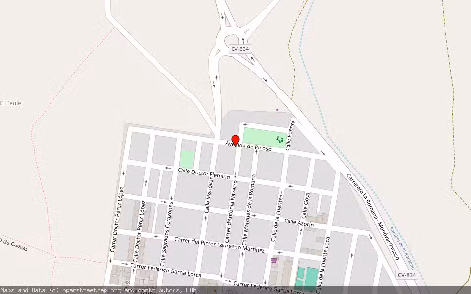 Mapa de Subasta Inmueble (Vivienda) en Monovar, Alicante/Alacant