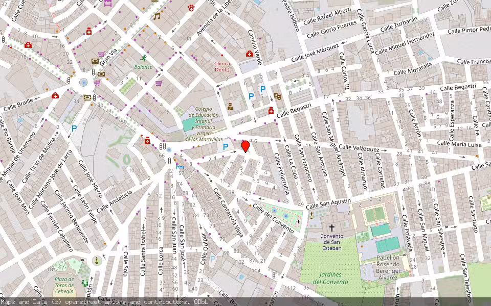 Mapa de Subasta Inmueble (Vivienda) en Cehegín, Murcia