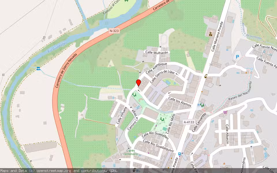 Mapa de Subasta Inmueble (Vivienda) en Velez-benaudalla, Granada