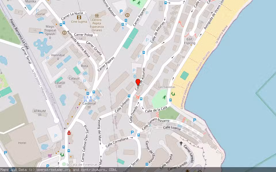 Mapa de Subasta Inmueble (Vivienda) en Benidorm, Alicante/Alacant