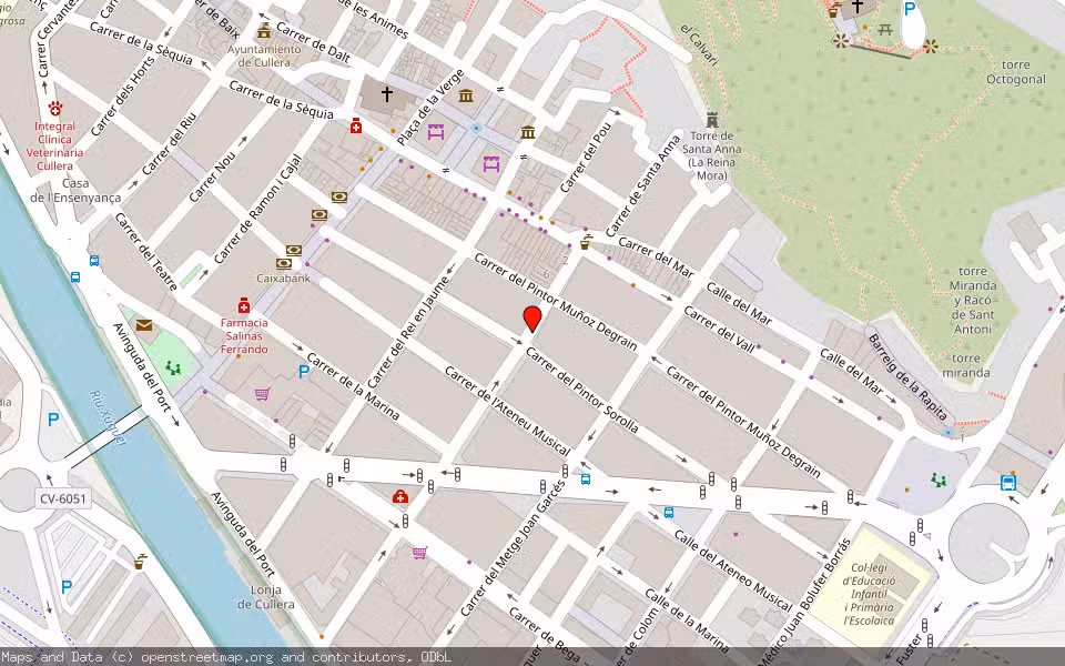 Mapa de Subasta Inmueble (Vivienda) en Cullera, Valencia/València