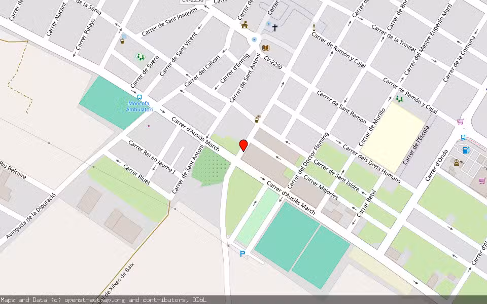 Mapa de Subasta Inmueble (Local comercial) en Moncofa, Castellón/Castelló