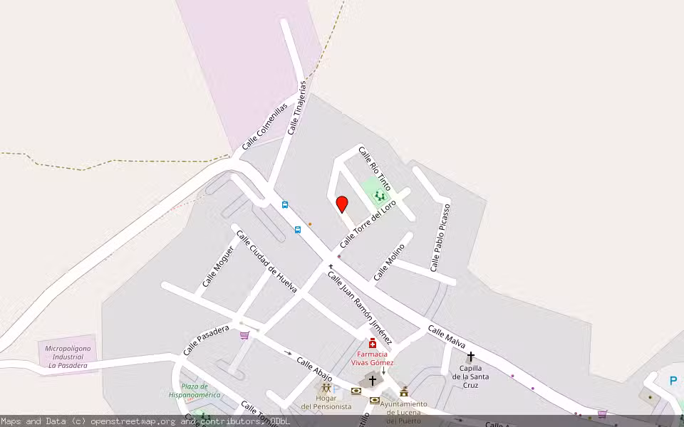 Mapa de Subasta Inmueble (Vivienda) en Lucena Del Puerto, Huelva