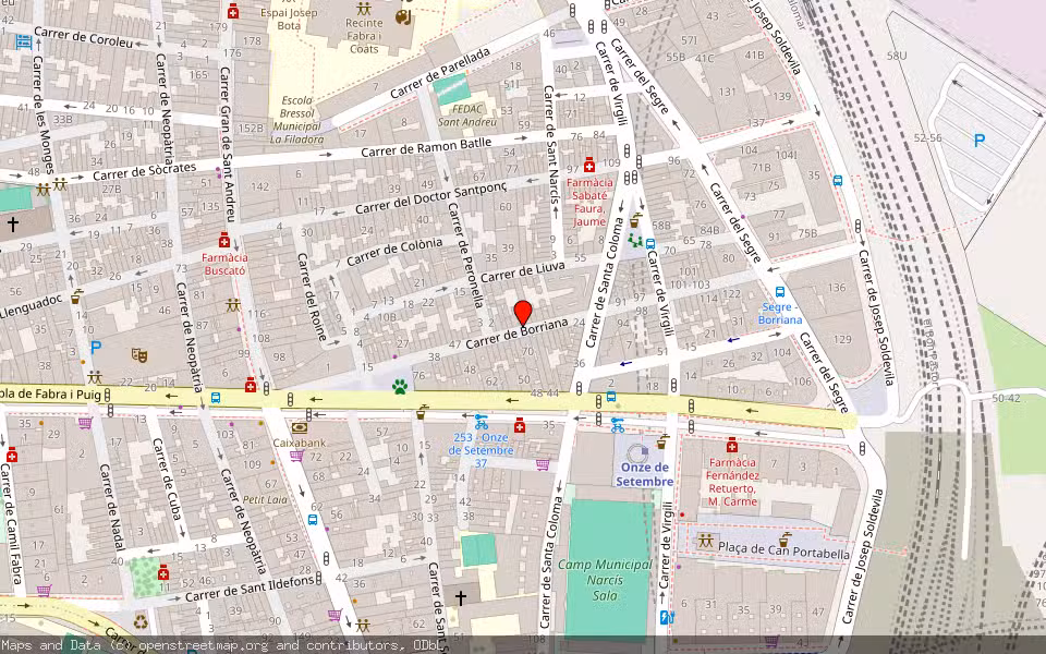 Mapa de Subasta Inmueble (Vivienda) en Barcelona