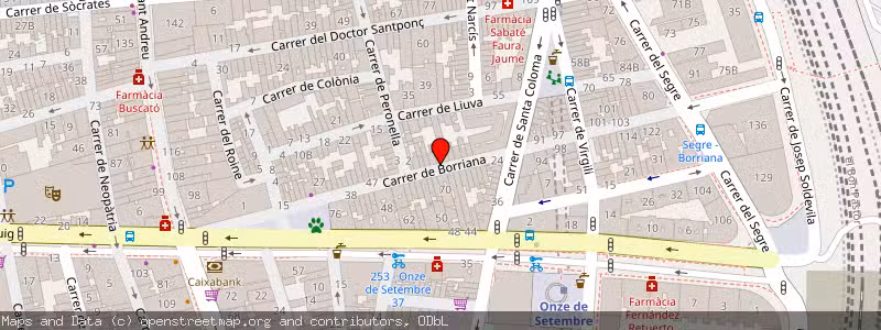 Mapa de Subasta de Inmueble (Vivienda) en Barcelona, Barcelona 