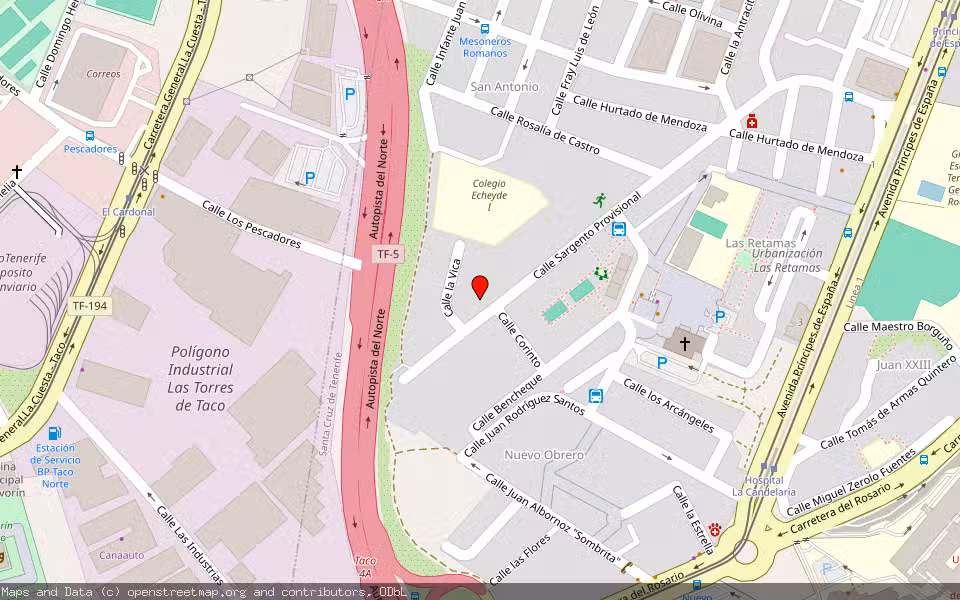 Mapa de Subasta Inmueble (Vivienda) en Santa Cruz De Tenerife
