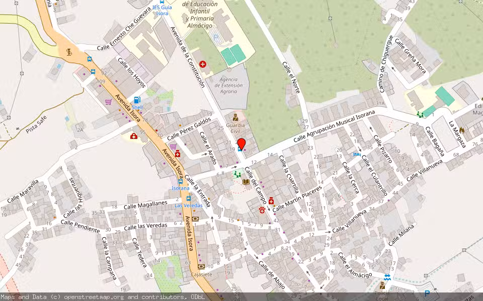 Mapa de Subasta Inmueble (Local comercial) en Giuia De Isora, Santa Cruz de Tenerife