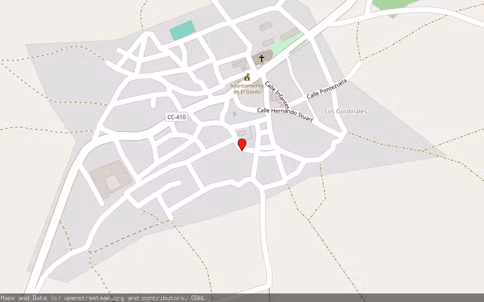 Mapa de Subasta Inmueble (Solar) en Gordo (el), Cáceres