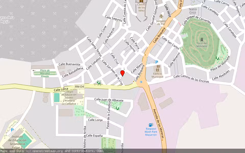 Mapa de Subasta Inmueble (Vivienda) en Mazarrón, Murcia