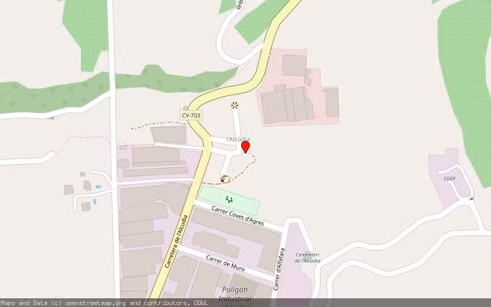 Mapa de Subasta Inmueble (Vivienda) en Cocentaina (l'alcudia), Alicante/Alacant