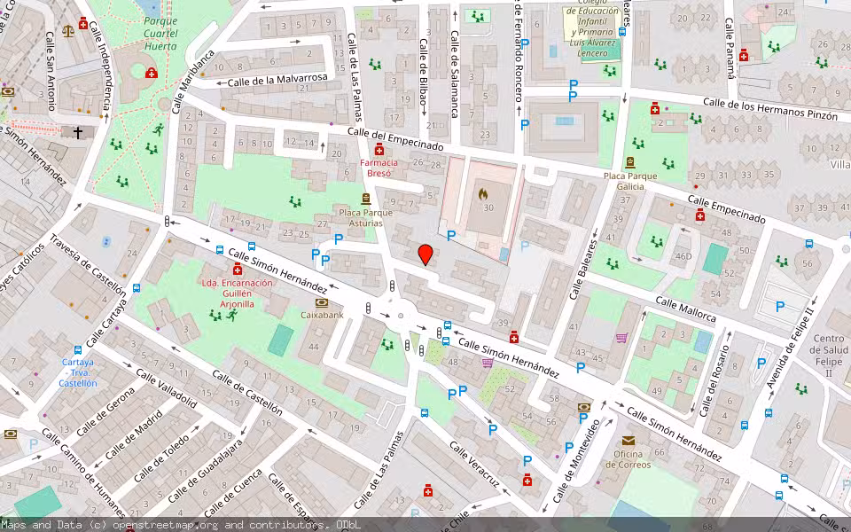 Mapa de Subasta Inmueble (Vivienda) en Mostoles, Madrid