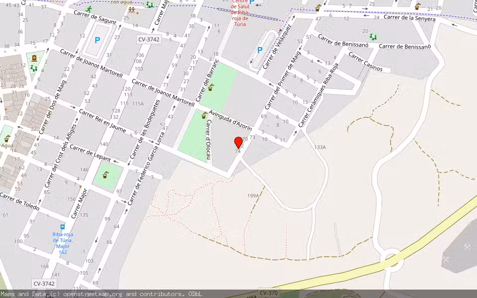 Mapa de Subasta Inmueble (Vivienda) en Riba-roja De Turia, Valencia/València