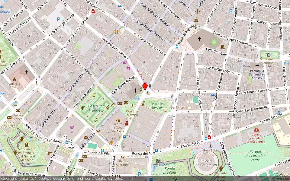 Mapa de Subasta Inmueble (Garaje) en Badajoz