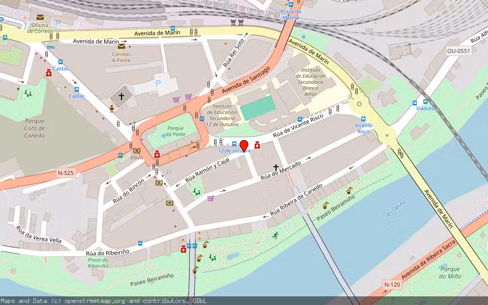 Mapa de Subasta Inmueble (Vivienda) en Ourense