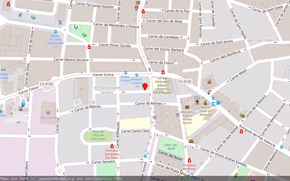 Mapa de Subasta Inmueble (Vivienda) en Alaquas, Valencia/València