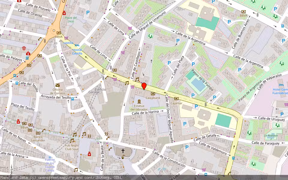 Mapa de Subasta Inmueble (Garaje) en Fuenlabrada, Madrid