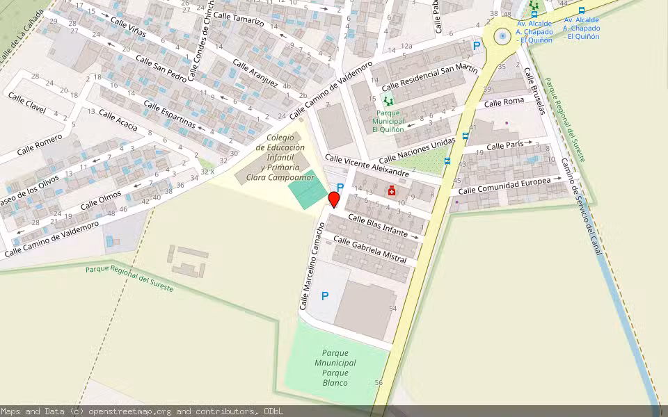 Mapa de Subasta Inmueble (Vivienda) en San Martin De La Vega, Madrid