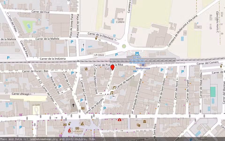 Mapa de Subasta Inmueble (Garaje) en Mollerussa, Lleida