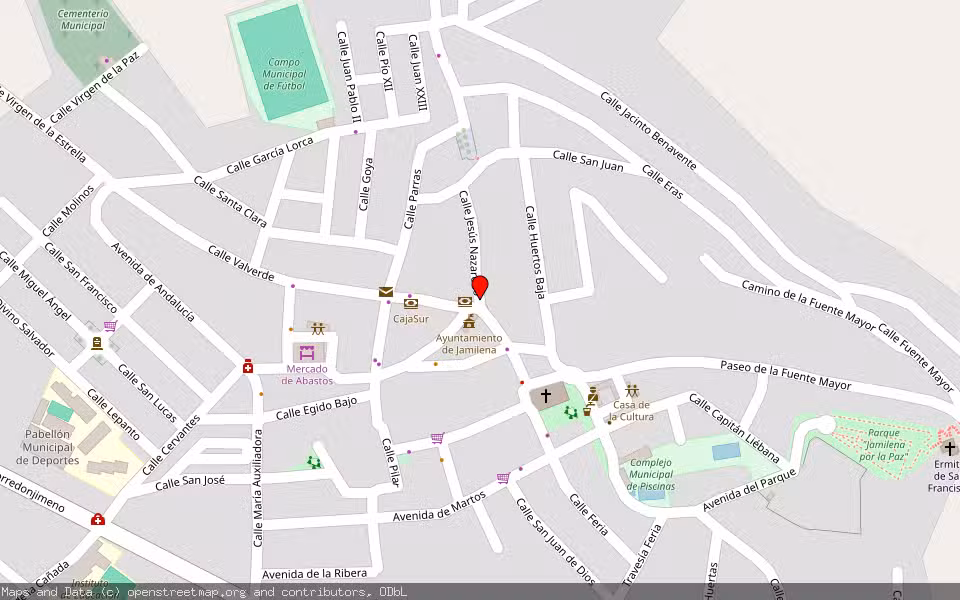 Mapa de Subasta Inmueble (Vivienda) en Jamilena, Jaén