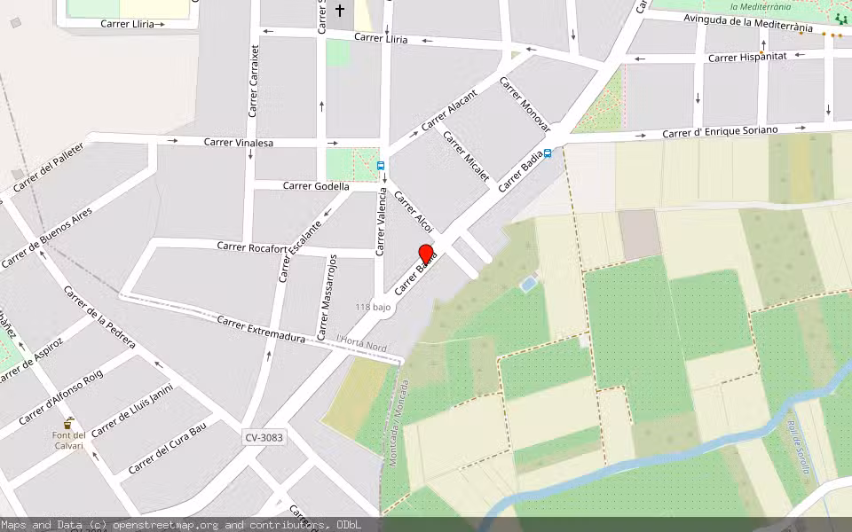 Mapa de Subasta Inmueble (Vivienda) en Moncada, Valencia/València