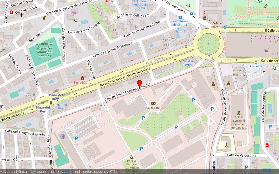 Mapa de Subasta Inmueble (Garaje) en Madrid