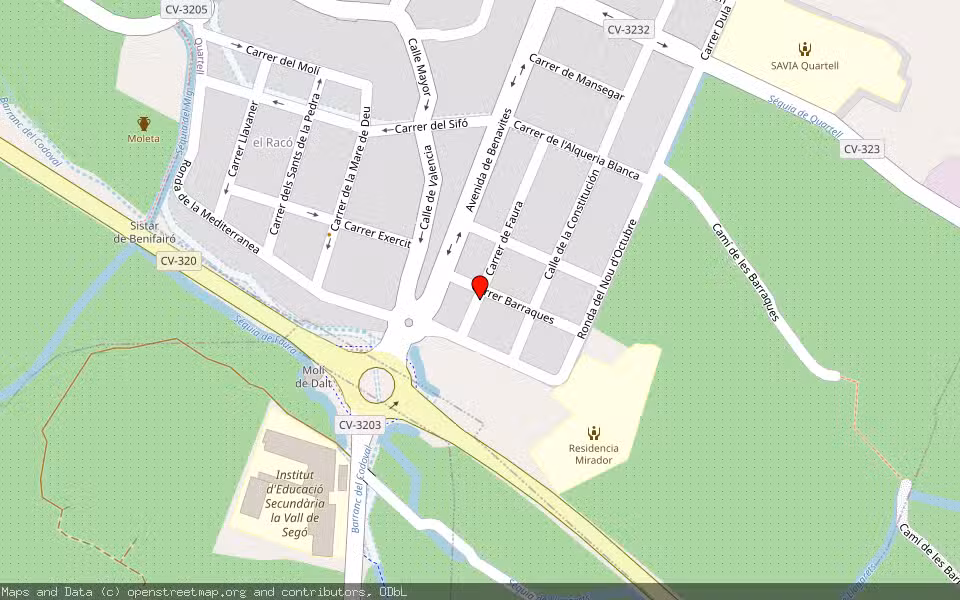 Mapa de Subasta Inmueble (Vivienda) en Quartell, Valencia/València