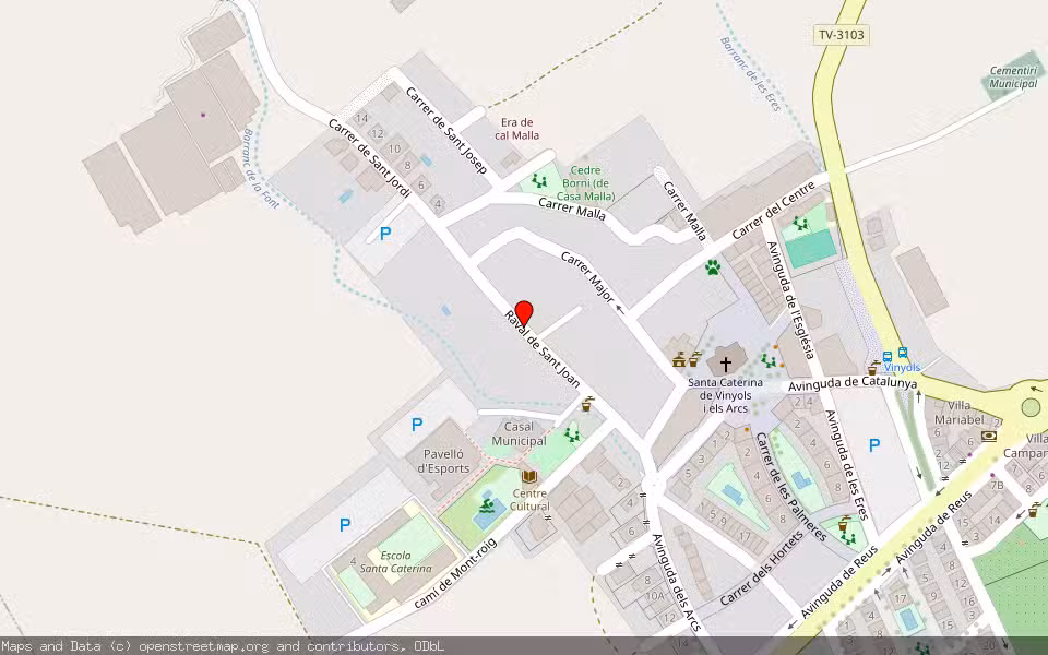 Mapa de Subasta Inmueble (Finca rústica) en Vinyols I Els Arcs, Tarragona