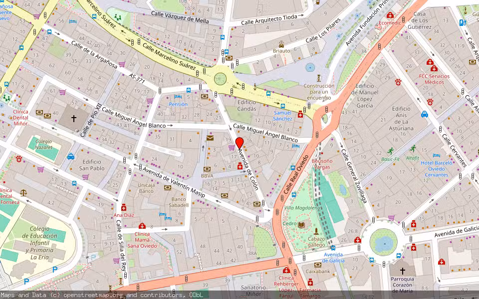Mapa de Subasta Inmueble (Vivienda) en Oviedo, Asturias